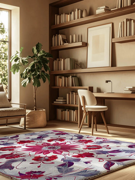 Botanical Elegance Rug | Nature - Inspired Rug by districtoasis