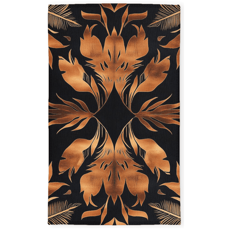 Golden Feather Radiance Rug – Bold Feather Design