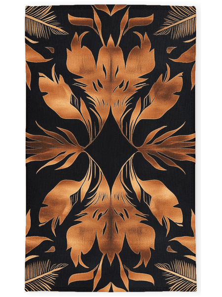 Golden Feather Radiance Rug – Bold Feather Design