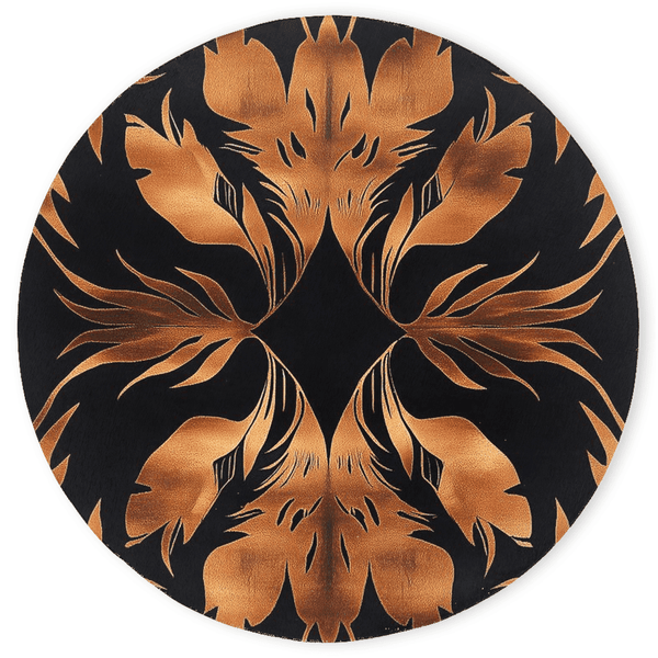 Golden Feather Radiance Rug – Bold Feather Design