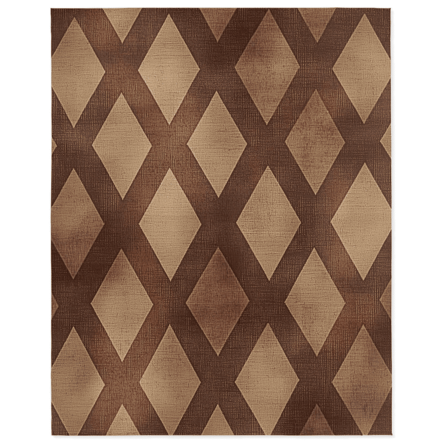 Nature’s Woven Lattice Rug – Earth-Inspired Elegance