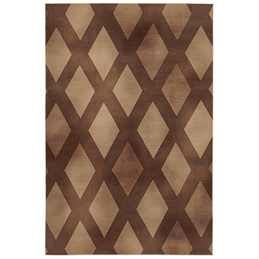 Nature’s Woven Lattice Rug – Earth-Inspired Elegance