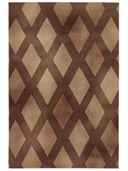 Nature’s Woven Lattice Rug – Earth-Inspired Elegance