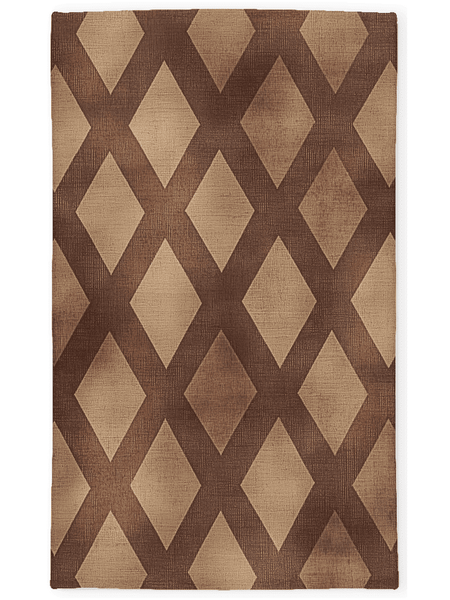Nature’s Woven Lattice Rug – Earth-Inspired Elegance