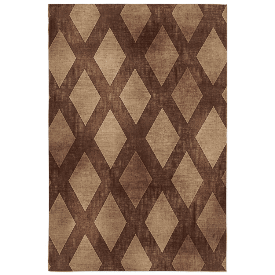 Nature’s Woven Lattice Rug – Earth-Inspired Elegance
