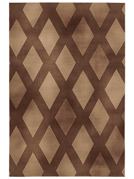 Nature’s Woven Lattice Rug – Earth-Inspired Elegance