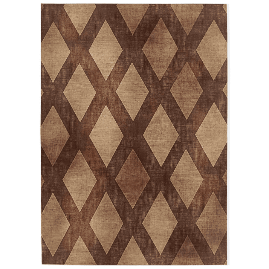 Nature’s Woven Lattice Rug – Earth-Inspired Elegance