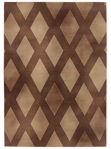 Nature’s Woven Lattice Rug – Earth-Inspired Elegance