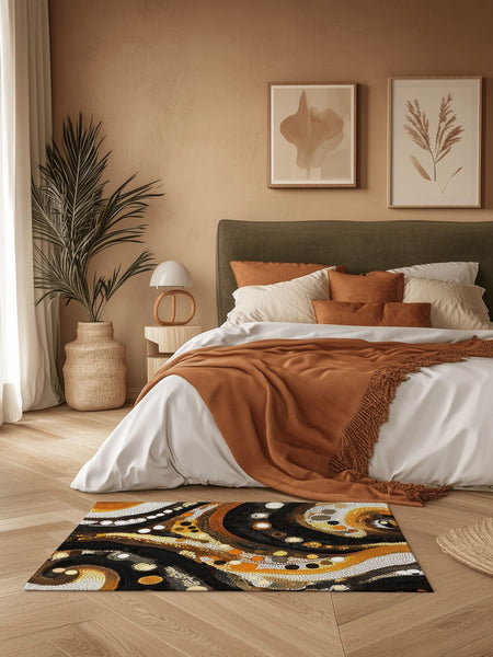 Desert Tranquility Rug – Australian Desert Design, Soft & Durable | Nature - Inspired Rug by districtoasis
