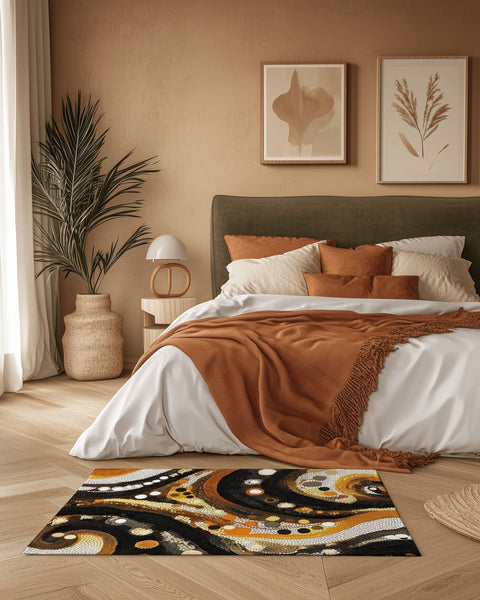 Desert Tranquility Rug – Australian Desert Design, Soft & Durable | Nature - Inspired Rug by districtoasis