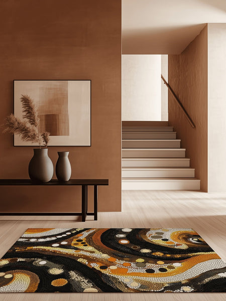 Desert Tranquility Rug – Australian Desert Design, Soft & Durable | Nature - Inspired Rug by districtoasis
