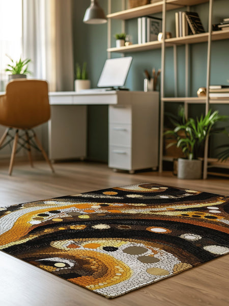 Desert Tranquility Rug – Australian Desert Design, Soft & Durable | Nature - Inspired Rug by districtoasis