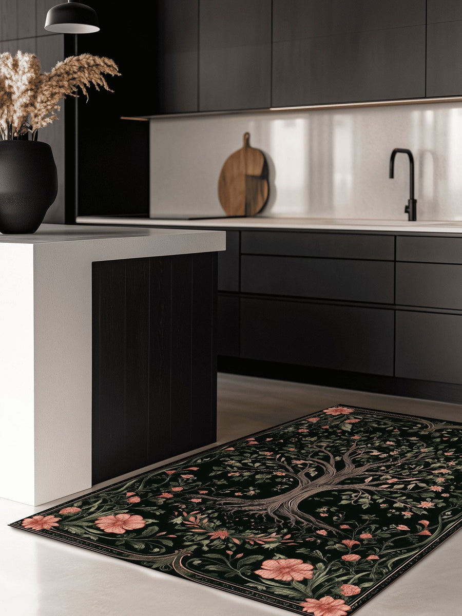 English Cottage Tree of Life Rug | Nature - Inspired Rug by districtoasis