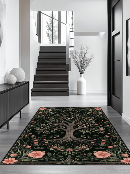 English Cottage Tree of Life Rug | Nature - Inspired Rug by districtoasis