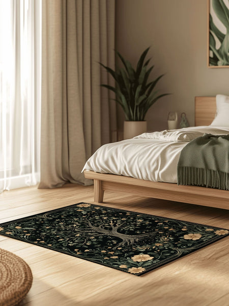 English Cottage Tree of Life Rug | Nature - Inspired Rug by districtoasis