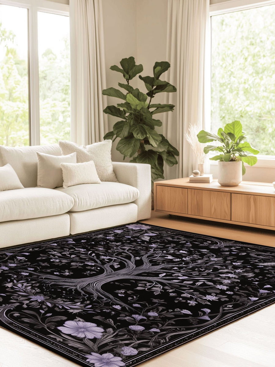 English Cottage Tree of Life Rug | Nature - Inspired Rug by districtoasis
