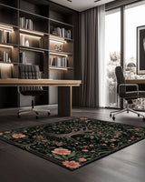 English Cottage Tree of Life Rug | Nature - Inspired Rug by districtoasis