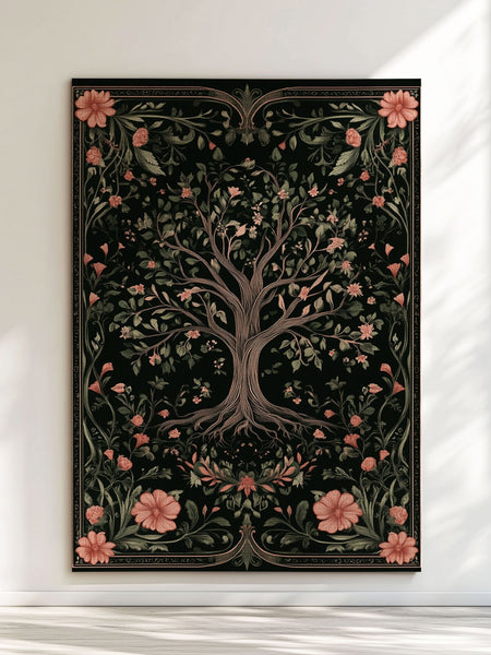 English Cottage Tree of Life Rug | Nature - Inspired Rug by districtoasis