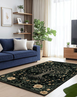 English Cottage Tree of Life Rug | Nature - Inspired Rug by districtoasis