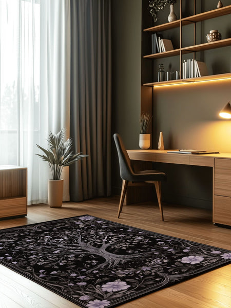 English Cottage Tree of Life Rug | Nature - Inspired Rug by districtoasis
