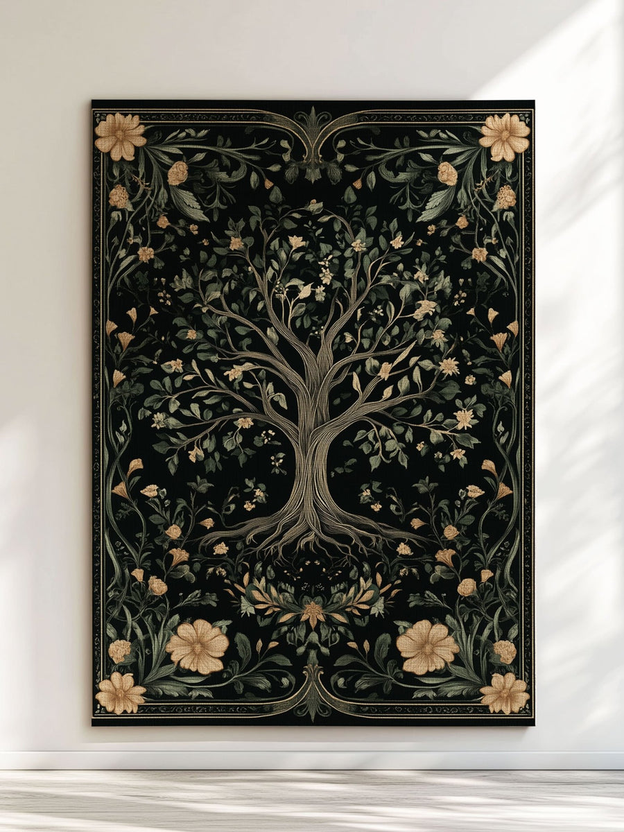 English Cottage Tree of Life Rug | Nature - Inspired Rug by districtoasis