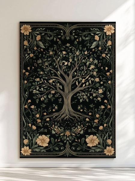 English Cottage Tree of Life Rug | Nature - Inspired Rug by districtoasis