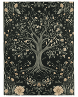 English Cottage Tree of Life Rug – Timeless Garden Charm, Soft & Rooted | Nature - Inspired Rug by districtoasis