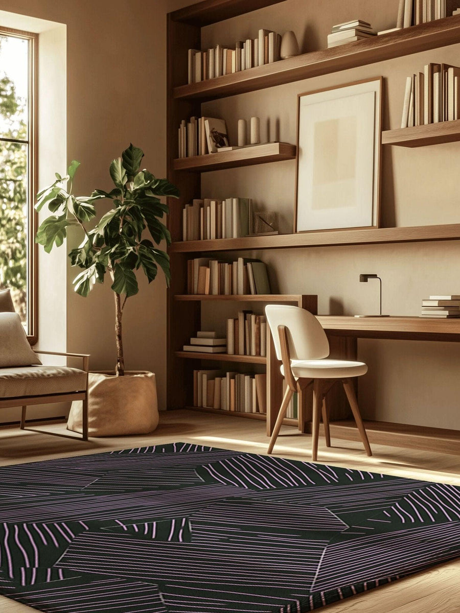 Ethereal Leafwork Rug | Nature - Inspired Rug by districtoasis
