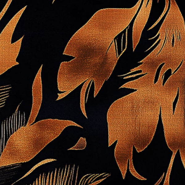 Golden Feather Radiance Rug – Bold Feather Design, Soft & Durable | Nature - Inspired Rug by districtoasis