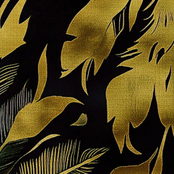 Golden Feather Radiance Rug – Bold Feather Design, Soft & Durable | Nature - Inspired Rug by districtoasis