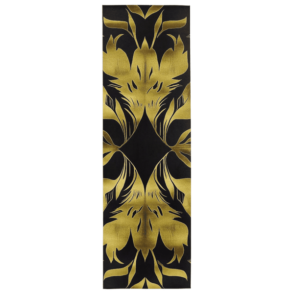 Golden Feather Radiance Rug – Bold Feather Design, Soft & Durable | Nature - Inspired Rug by districtoasis