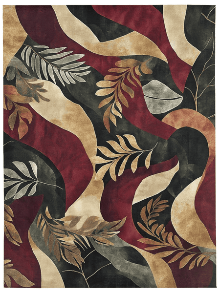 Jungle Harmony Rug – Philippine Jungle Design, Vibrant & Durable | Nature - Inspired Rug by districtoasis