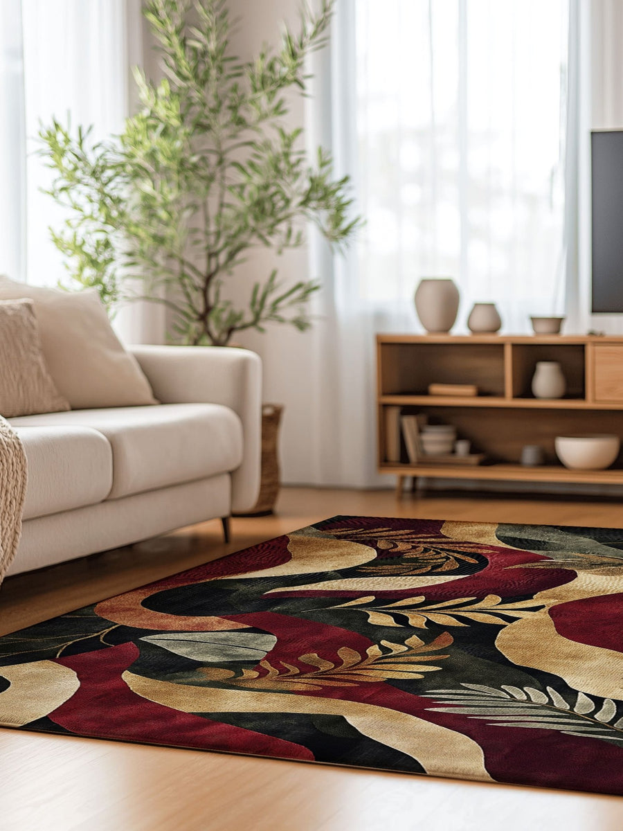 Jungle Harmony Rug – Philippine Jungle Design, Vibrant & Durable | Nature - Inspired Rug by districtoasis