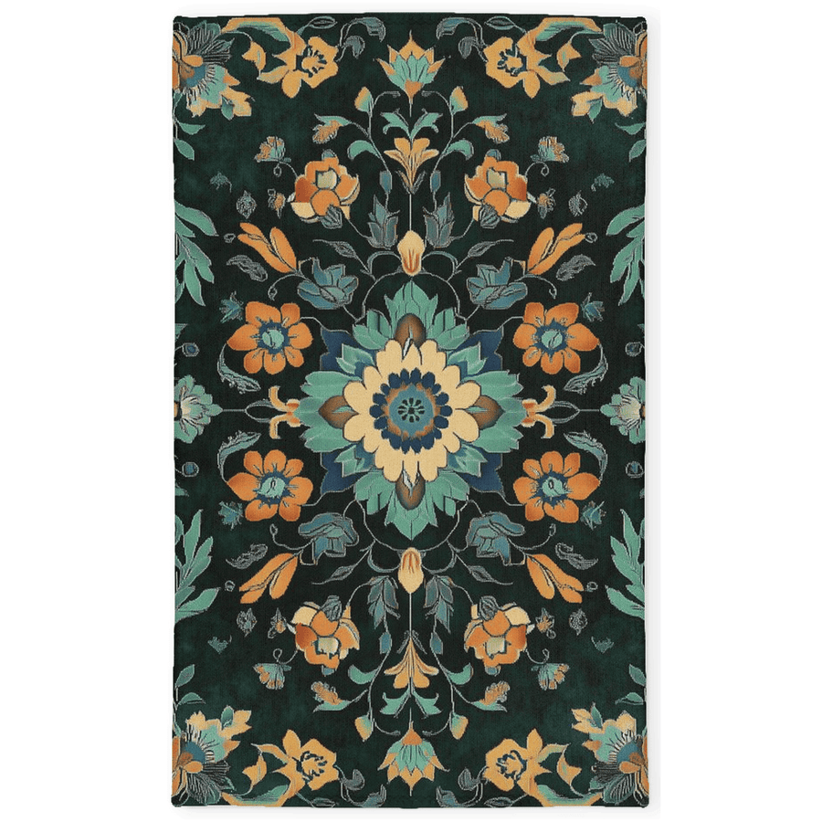 Kazakh Bloom Elegance Rug – Traditional Floral Design, Rich & Refined | Nature - Inspired Rug by districtoasis