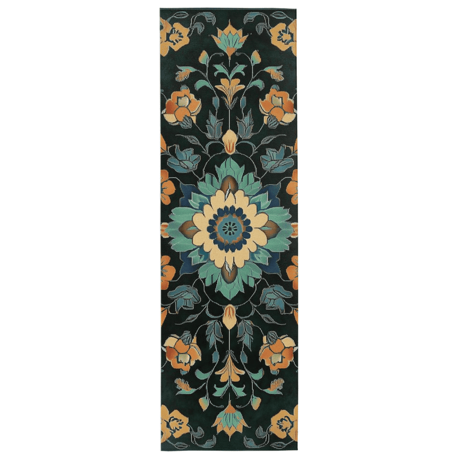 Kazakh Bloom Elegance Rug – Traditional Floral Design, Rich & Refined | Nature - Inspired Rug by districtoasis