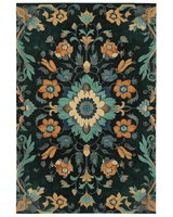 Kazakh Bloom Elegance Rug – Traditional Floral Design, Rich & Refined | Nature - Inspired Rug by districtoasis