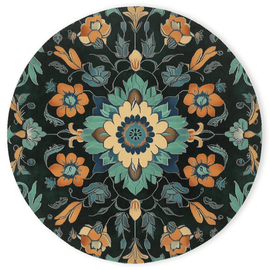 Kazakh Bloom Elegance Rug – Traditional Floral Design, Rich & Refined | Nature - Inspired Rug by districtoasis