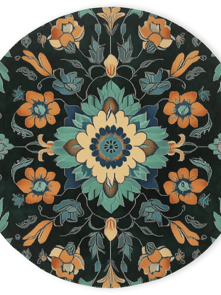 Kazakh Bloom Elegance Rug – Traditional Floral Design, Rich & Refined | Nature - Inspired Rug by districtoasis