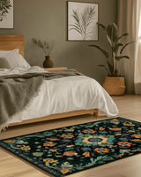 Kazakh Bloom Elegance Rug – Traditional Floral Design, Rich & Refined | Nature - Inspired Rug by districtoasis