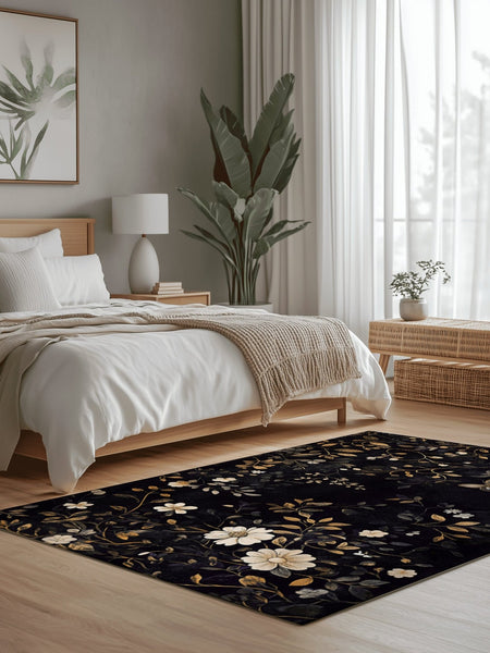 Lankan Shadowed Meadow Rug | Nature - Inspired Rug by districtoasis