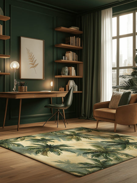 Maldivian Palm Oasis Rug | Nature - Inspired Rug by districtoasis