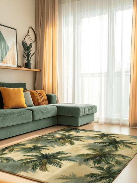 Maldivian Palm Oasis Rug | Nature - Inspired Rug by districtoasis