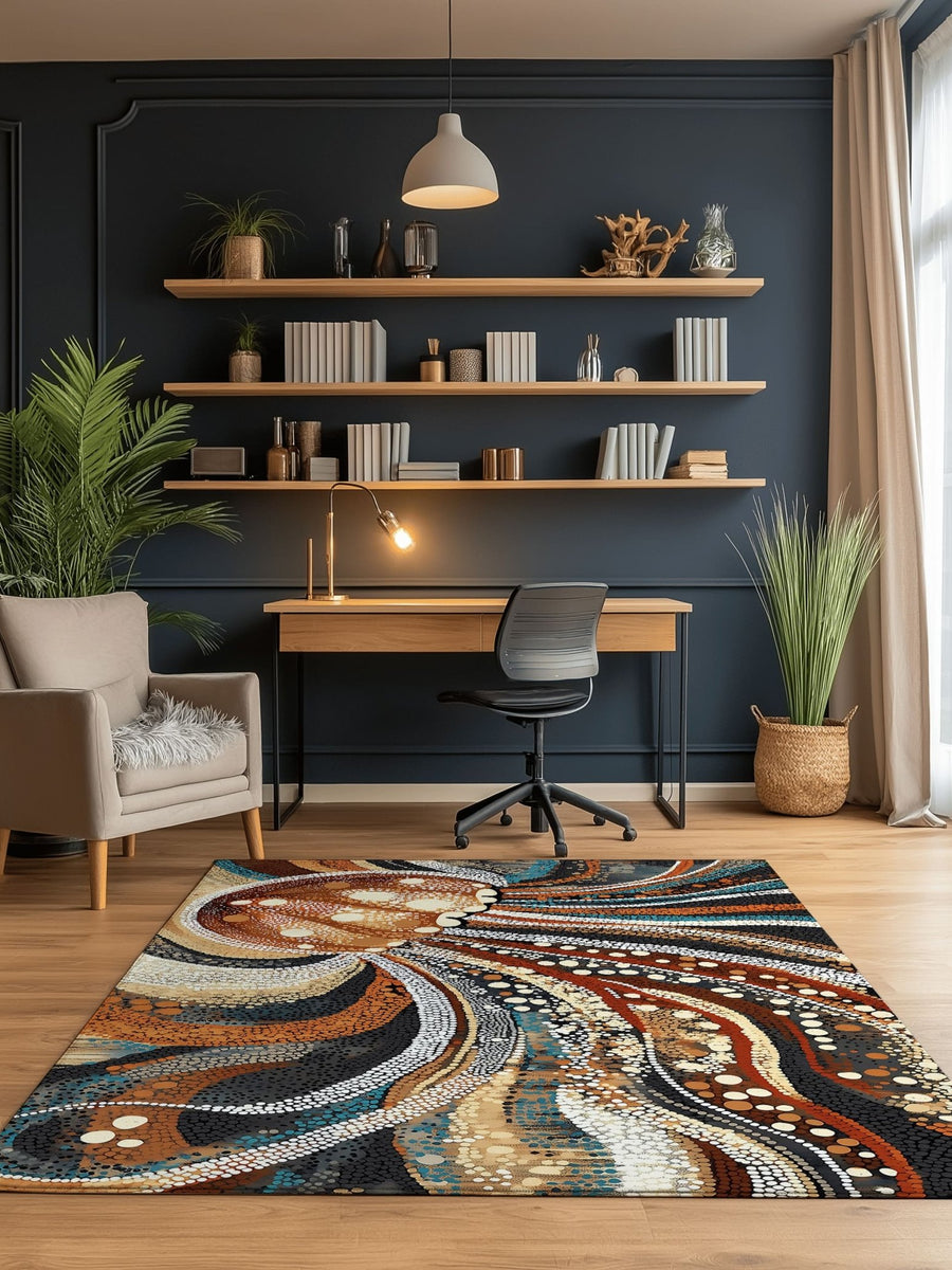 Marine Grace Rug – Ocean - Inspired, Elegant & Calming | Nature - Inspired Rug by districtoasis