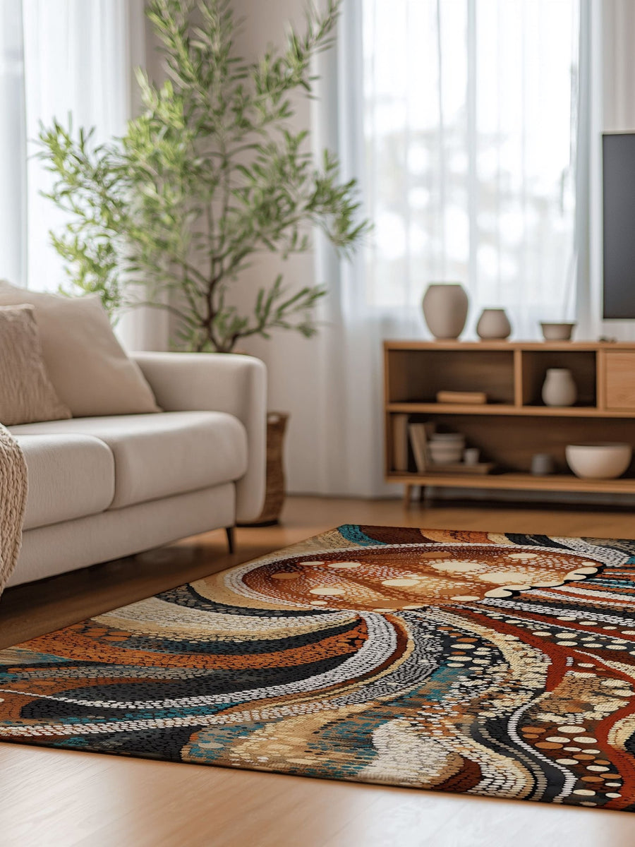 Marine Grace Rug – Ocean - Inspired, Elegant & Calming | Nature - Inspired Rug by districtoasis