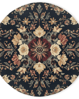 Midnight Bloom Rug – Peruvian Floral Design, Moody & Elegant | Nature - Inspired Rug by districtoasis