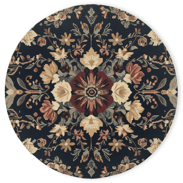 Midnight Bloom Rug – Peruvian Floral Design, Moody & Elegant | Nature - Inspired Rug by districtoasis