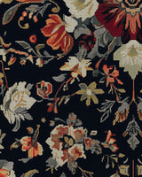 Midnight Bloom Rug – Peruvian Floral Design, Moody & Elegant | Nature - Inspired Rug by districtoasis