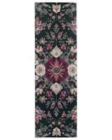 Midnight Bloom Rug – Peruvian Floral Design, Moody & Elegant | Nature - Inspired Rug by districtoasis