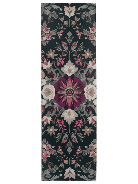 Midnight Bloom Rug – Peruvian Floral Design, Moody & Elegant | Nature - Inspired Rug by districtoasis