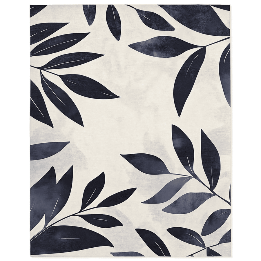 Modern Botanical Rug – Nature - Inspired, Soft & Durable | Nature - Inspired Rug by districtoasis